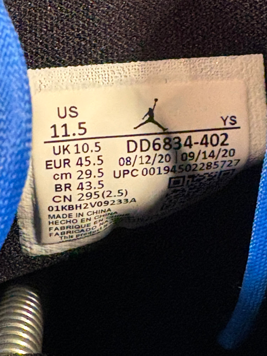 Size 11.5 - Jordan 1 “Signal Blue”